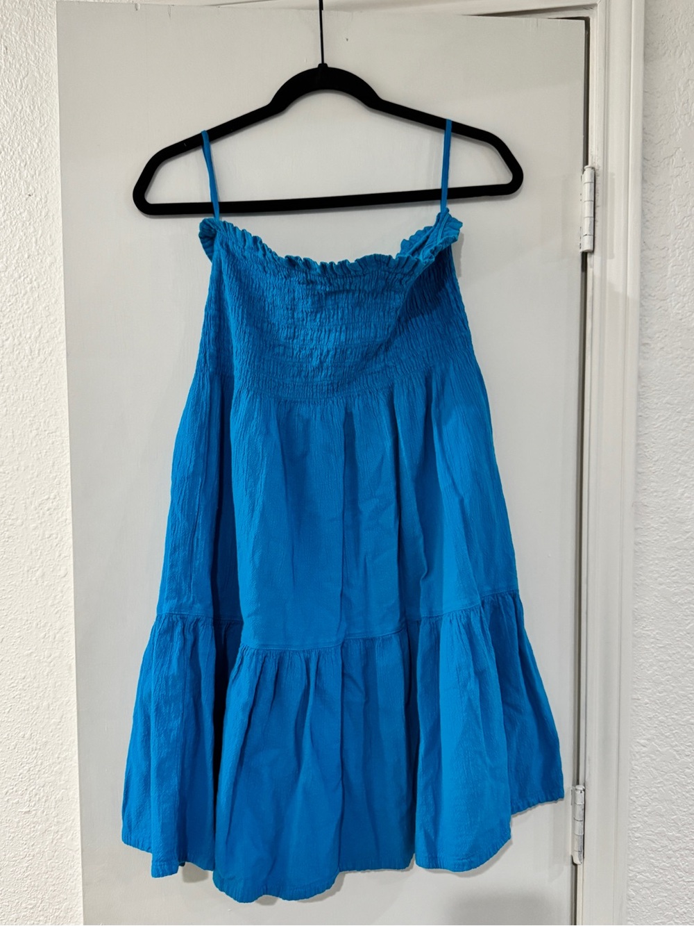 Dunes Relaxed Fashion Smocked Cotton Strapless Gauze Dress